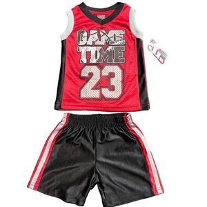 New Tuff Guys Game Time Baby Boy Matching Basketball Outfit 12 Months